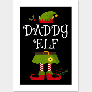 Daddy Elf Shirt , Family Matching Group Christmas Shirt, Matching T Shirt for Family, Family Reunion Shirts Posters and Art